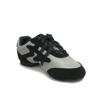 SANSHA: Salsette-1 V931M: Grey Mesh/Black Suede
