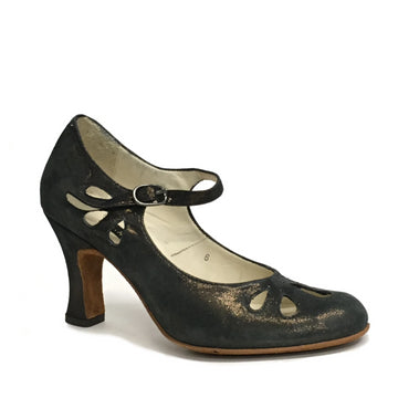 AN: Pantera Rubia Fresca: Deep Bronze Shimmer | 3.0" 1940s | MED | Suede Sole | Limited Edition