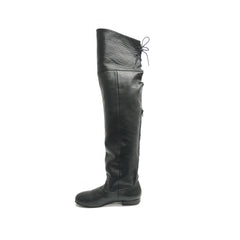 DelMago Theatrical Boots 3.0x: The Swashbuckler - Thigh-High: Blackbeard Nappa | .75" Ultralite | MED | Suede Sole | LIMITED EDITION