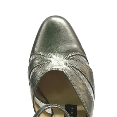 AN: Desvelo: Pewter Patina | 3.0" 1940s | MED | Suede Sole | Limited Edition