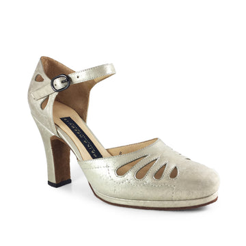 AN: Monte Esencia Suave: Brushed Platinum  | 3.5 Torre | MED | Suede Sole | Limited Edition