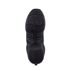 Supadance: Unisex Dance Sneaker S8002 | Black & White Mesh Split Rubber Sole