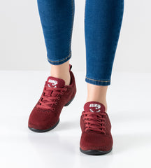 Anna Kern: Mercury Dance Sneaker | Black & Red | 0.3" Rubber Split Sole