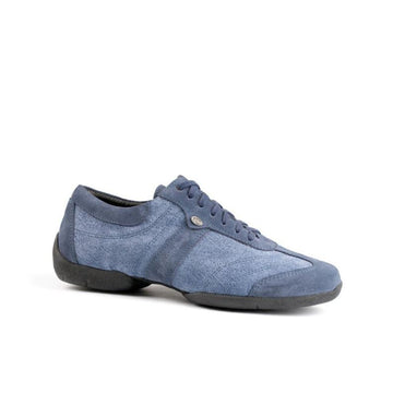 PortDance: Pietro Dance Sneaker: Denim Blue: Split Sole
