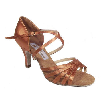 Aida: Karina RT 2.5" Slim | Tan Satin -  Available in Medium & Wide