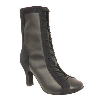 Kelaci: Bristol: Black Leather & Suede | 2.75" N | DOUBLE SOLE | MED