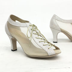 KelaCi: Godiva: Silver Multi Shimmer | 3.0" N | DOUBLE SOLE | ADJ