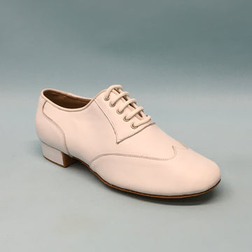 Mambo Shines-Mens: Azor Blanco FRESCO: White Leather | 1.0 Standard Heel | MED