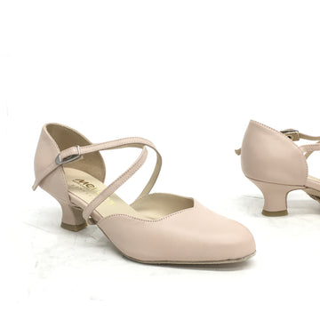 MERLET: Clarice - Blush Leather  | 1.75" Baroque