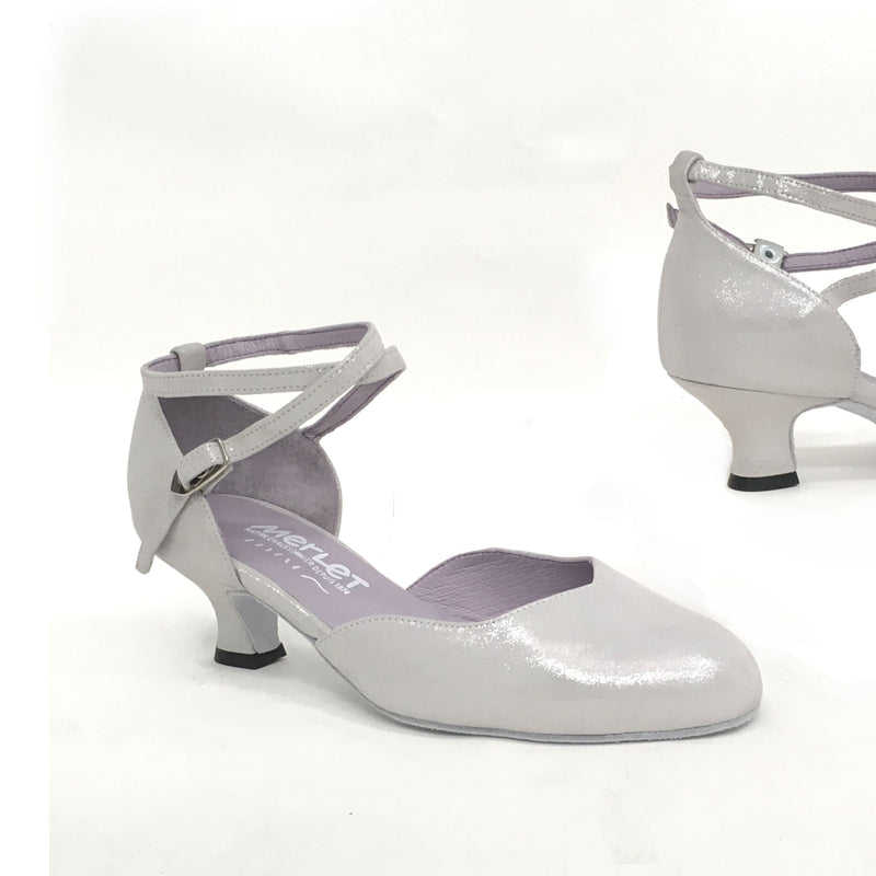 MERLET: Cloe Silver Shimmer | 1.75" Baroque