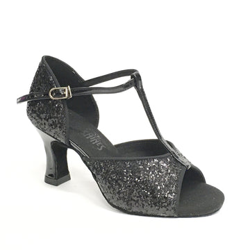 Mambo Shines: Clave: Black Sparkle: 2.5" Party Girl | MED