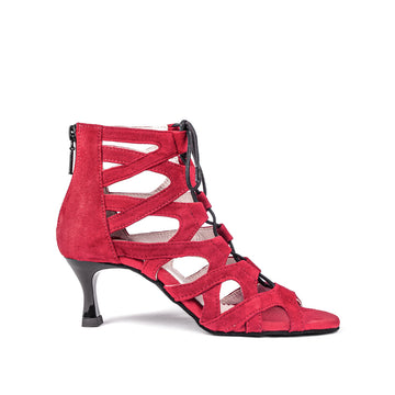 PortDance: Trelica: Crimson Suede | 2.25" Lacada Fina -- FULL SIZES ONLY