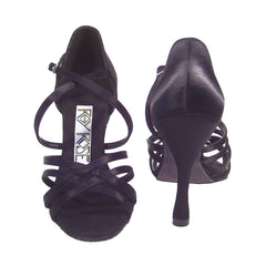 Ray Rose: Monsoon: Black Satin | Medium | 3.5" Flare