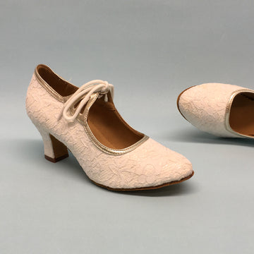 Stagelight Premiere: Portia: Floral Snow Lace | 2.25" Bourbon