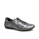 Stefano Sneaker: Steel Leather: Split Sole