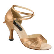 Stephanie: Siriana: Tan Satin | Medium | 3.0" Flare