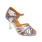 STEPHANIE: Sophia: Silver with Twilight Sparkle | 2.5" Metallic Flare | MED