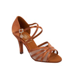 Supadance: S1104 | Dark Tan Satin & Mesh | 2.5" SD