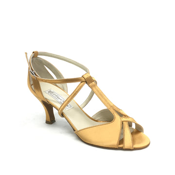 Werner Kern: Francis 67 | Tan Satin | NARROW | 2.5" Flare