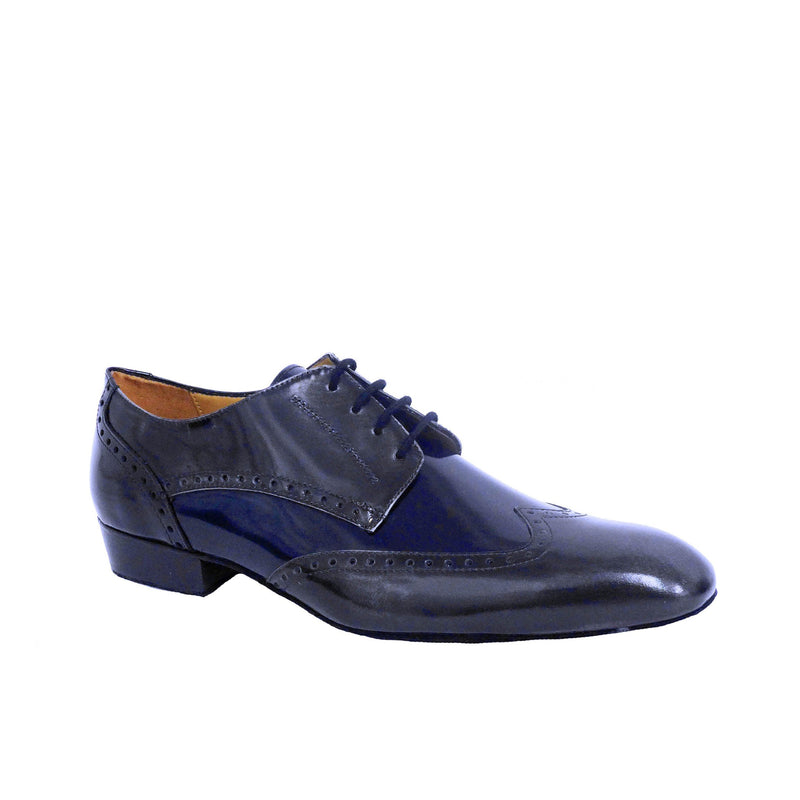 Werner Kern: Mens Wingtip: Navy & Charcoal Ice | 1.2" Bosco Forte | MED | Suede Sole | Limited Edition