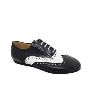 Werner Kern: Saxony Eben | Black & White | Narrow/Shallow Fit | Wedge with Removable Insole (and Pedag Thin Insole Accessory)