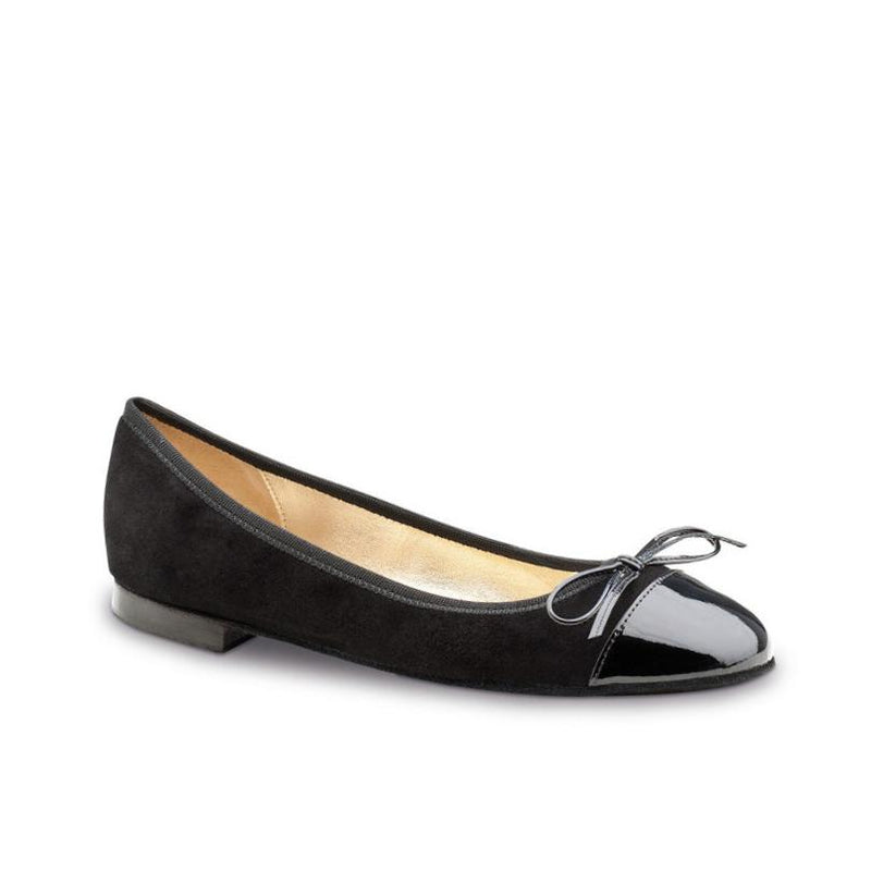 WK: Daisy: Black Suede & Patent | 5mm Flat