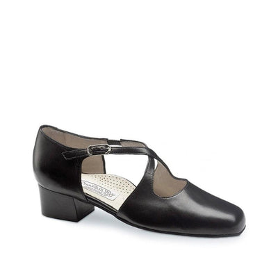 WK: Ines 35: Black Leather | 1.25" Block
