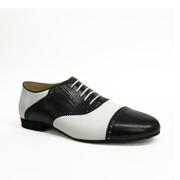 Werner Kern-Mens: Dillenburg Mibi | NY Black & White |  0.75" Ultralite Standard Heel | Suede Sole | Medium | LIMITED EDITION