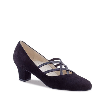 Werner Kern: Ruby 45 | Black Suede | 1.75" Stellina